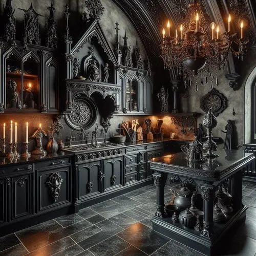 12345 gothic kitchen motifs
