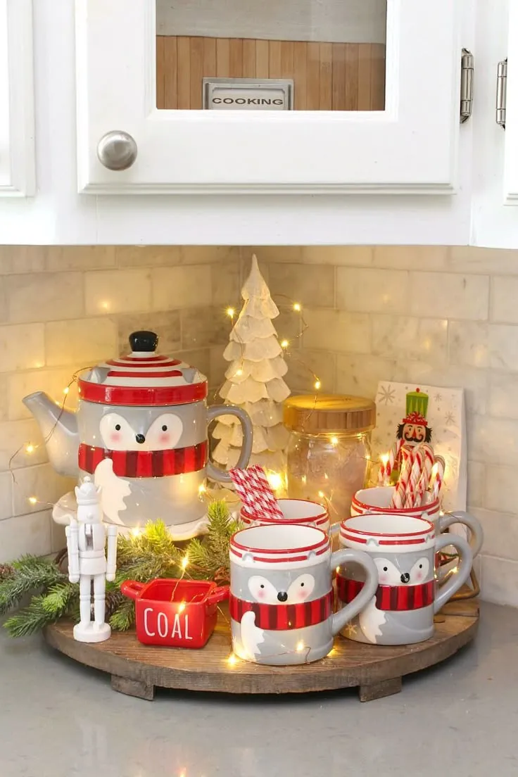 12436 christmas kitchen decor lights