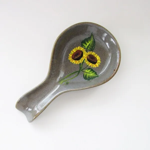 12451 metal sunflower utensil holder