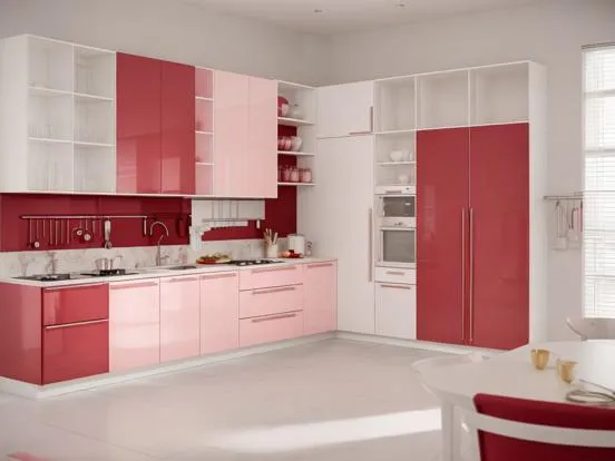12588 red pink kitchen lighting