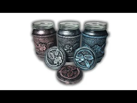 12629 painted herb jars